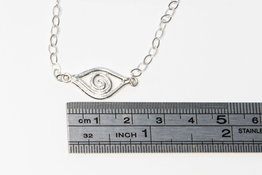 “Big Eye See” Evil Eye Sterling Silver Necklace