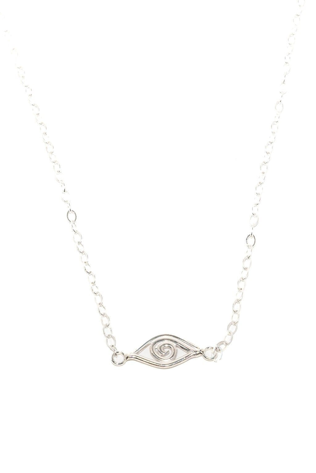 “Big Eye See” Evil Eye Sterling Silver Necklace