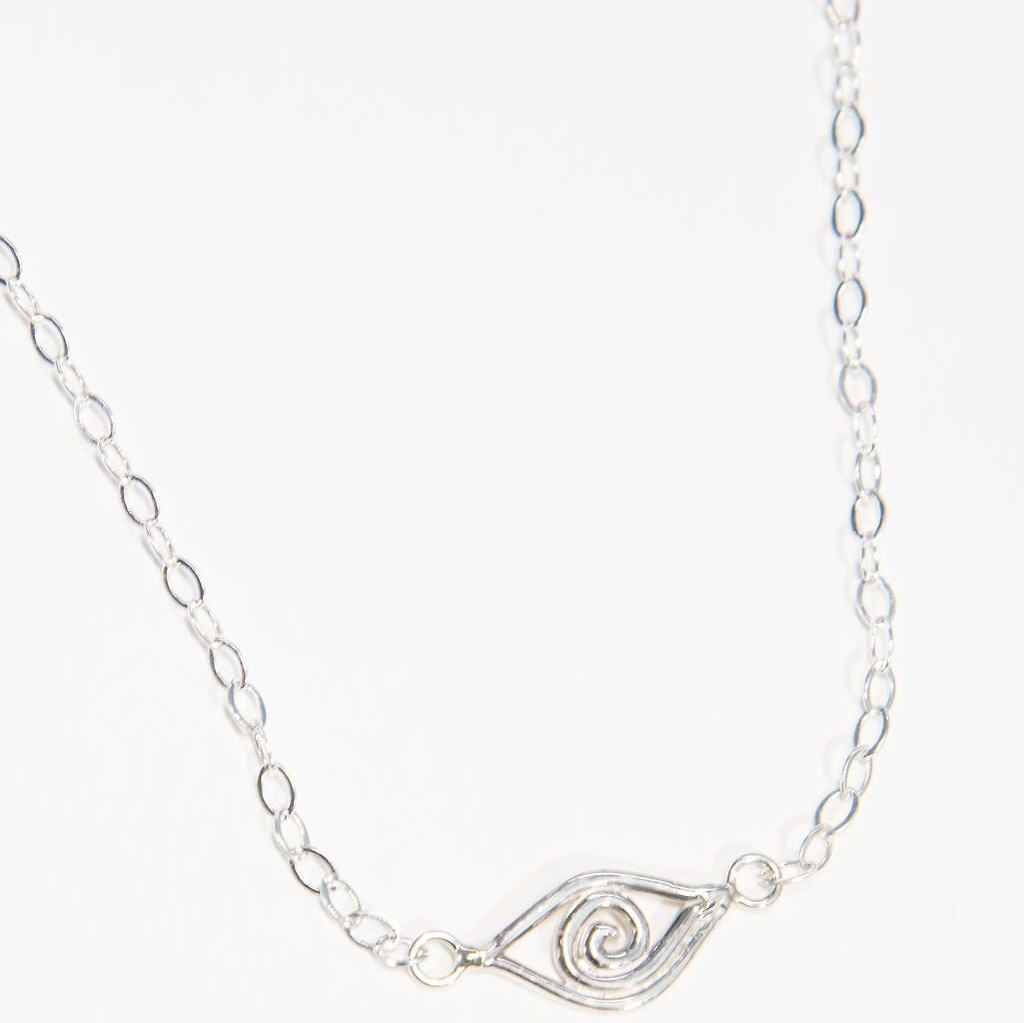 “Big Eye See” Evil Eye Sterling Silver Necklace