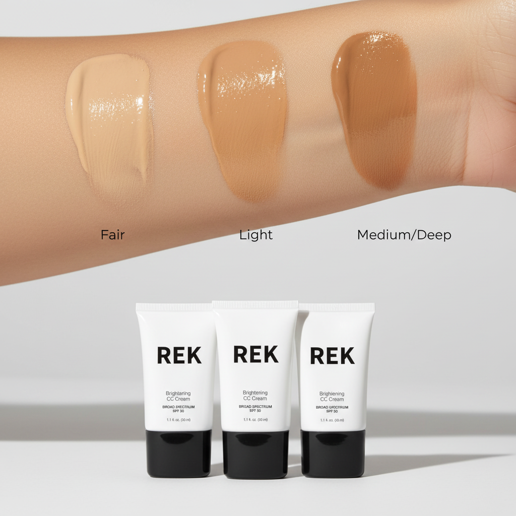 Brightening CC Cream | REK Cosmetics | Color-Correcting Brightening CC Cream