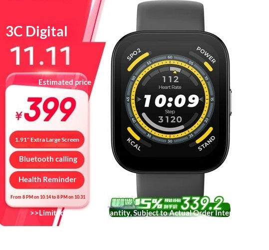 Dawn White 46mm Smartwatch With Blood Oxygen And Heart Rate Monitoring