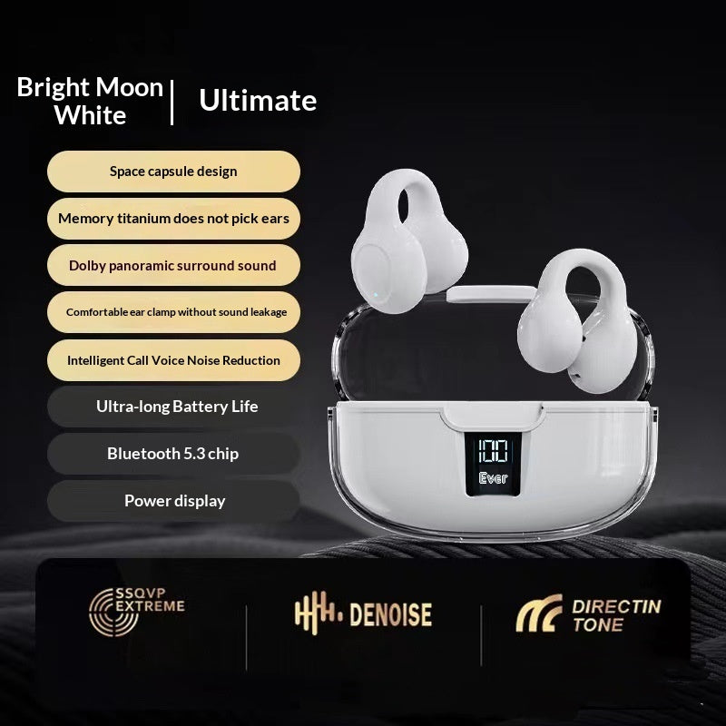 Ear-clip Bone Conduction Soft Silicone Bluetooth Earphones