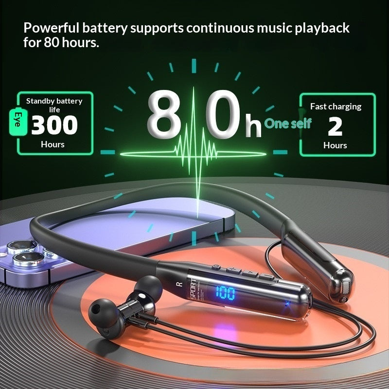 Wireless Neckband-style Multi-functional Stereo Smart Noise-canceling Sports Headphones