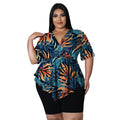 Bohemia Printed Plus Size Sexy Outfit