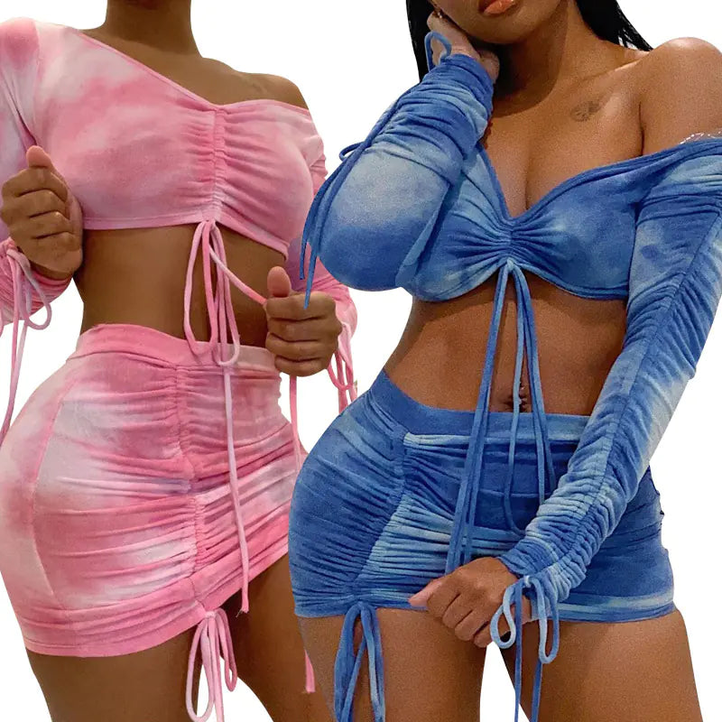 Women's  Two-Piece Dress Set with Print