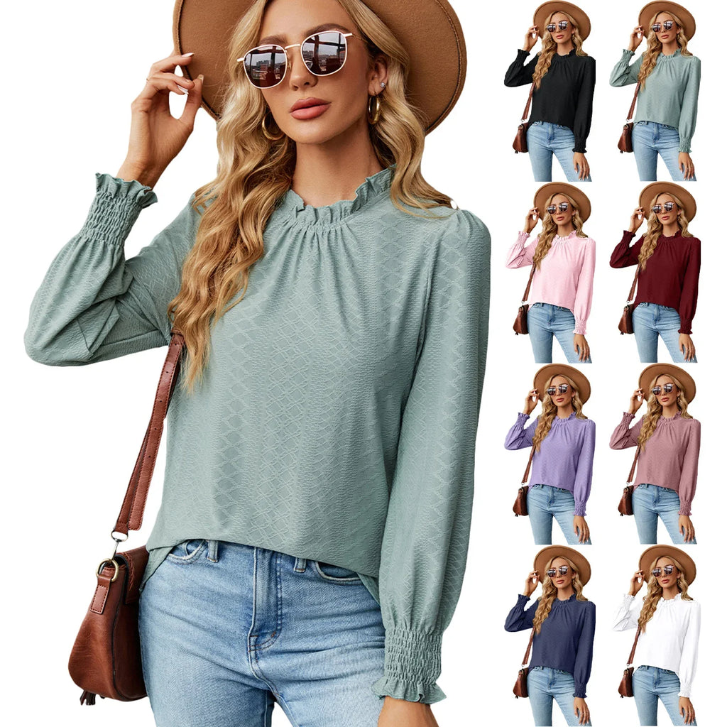 Elegant Long Sleeve Women's Shirts and Blouses