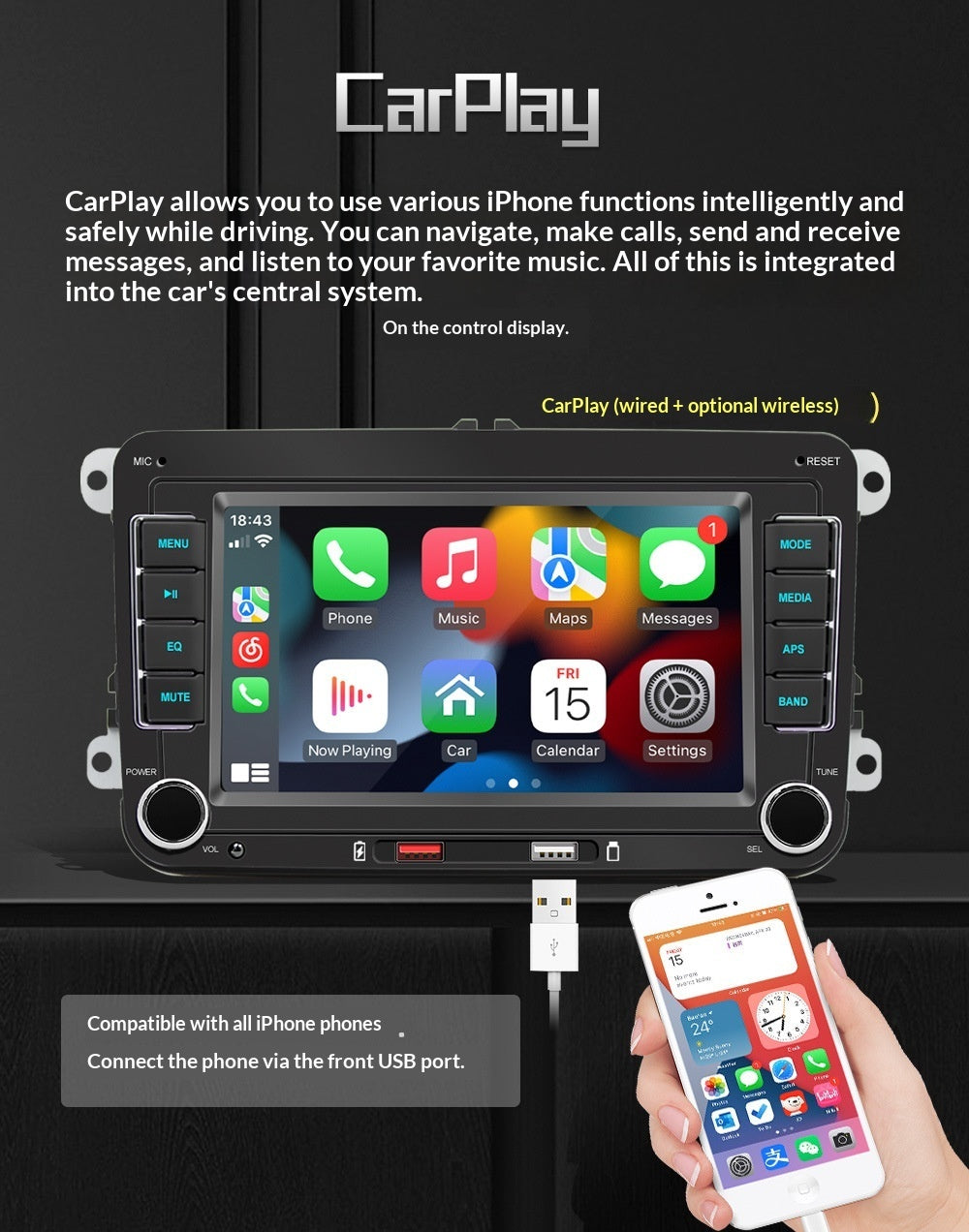 Shouwei Long 7-inch HD Large Screen Bluetooth Car MP5