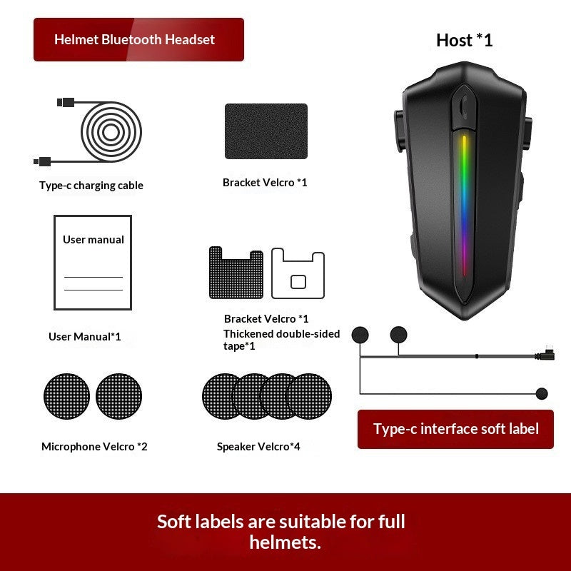 Motorcycle Helmet With Bluetooth Earphones And Water Resistance