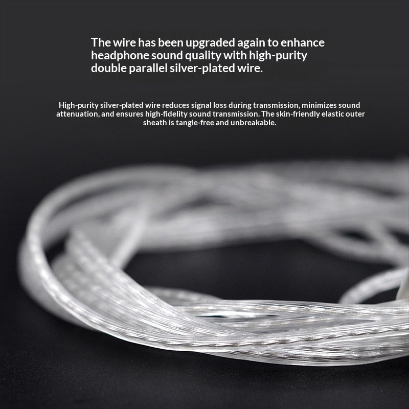 Hybrid Dynamicbalanced Armature In-ear Noise-canceling Music Headphones With Microphone