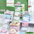Cartoon Animal Post-it Stickers-Random Style-Copper Plate Paper-48 Sheets-1 Roll