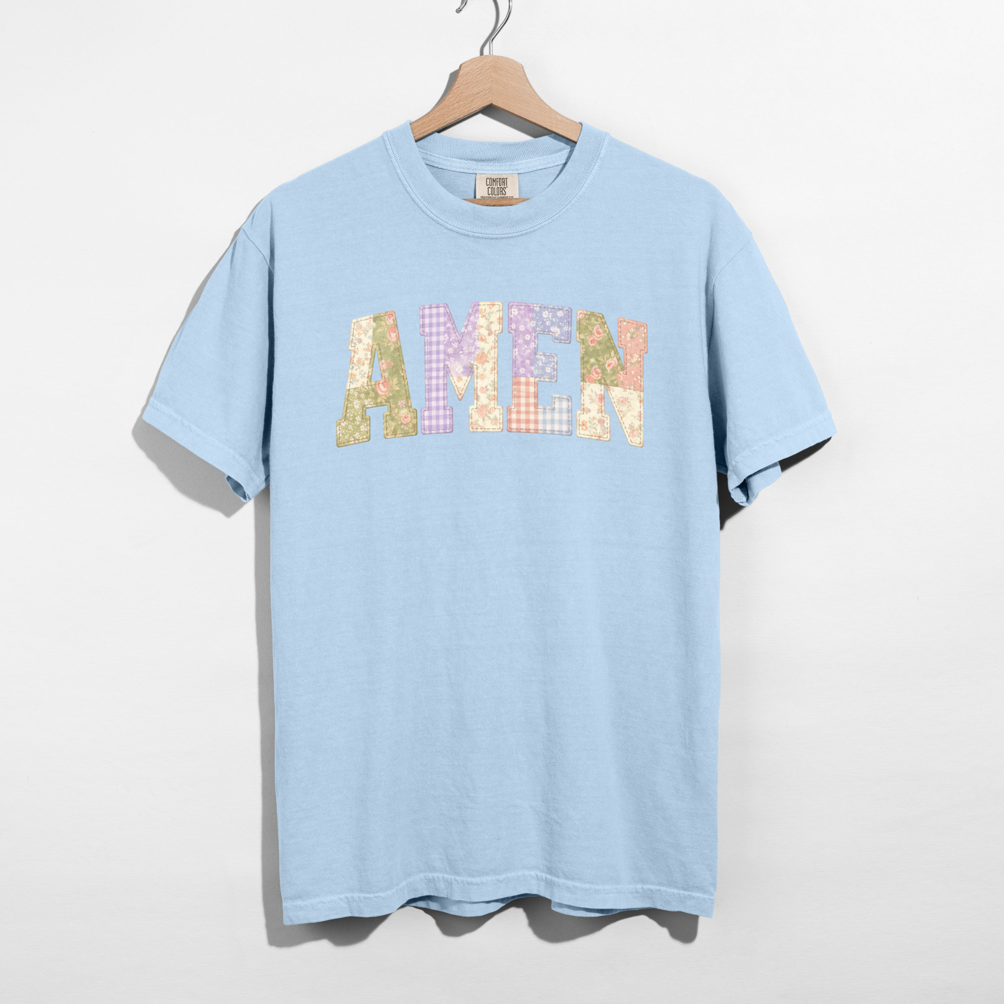 AMEN Faux Patchwork Graphic Tee