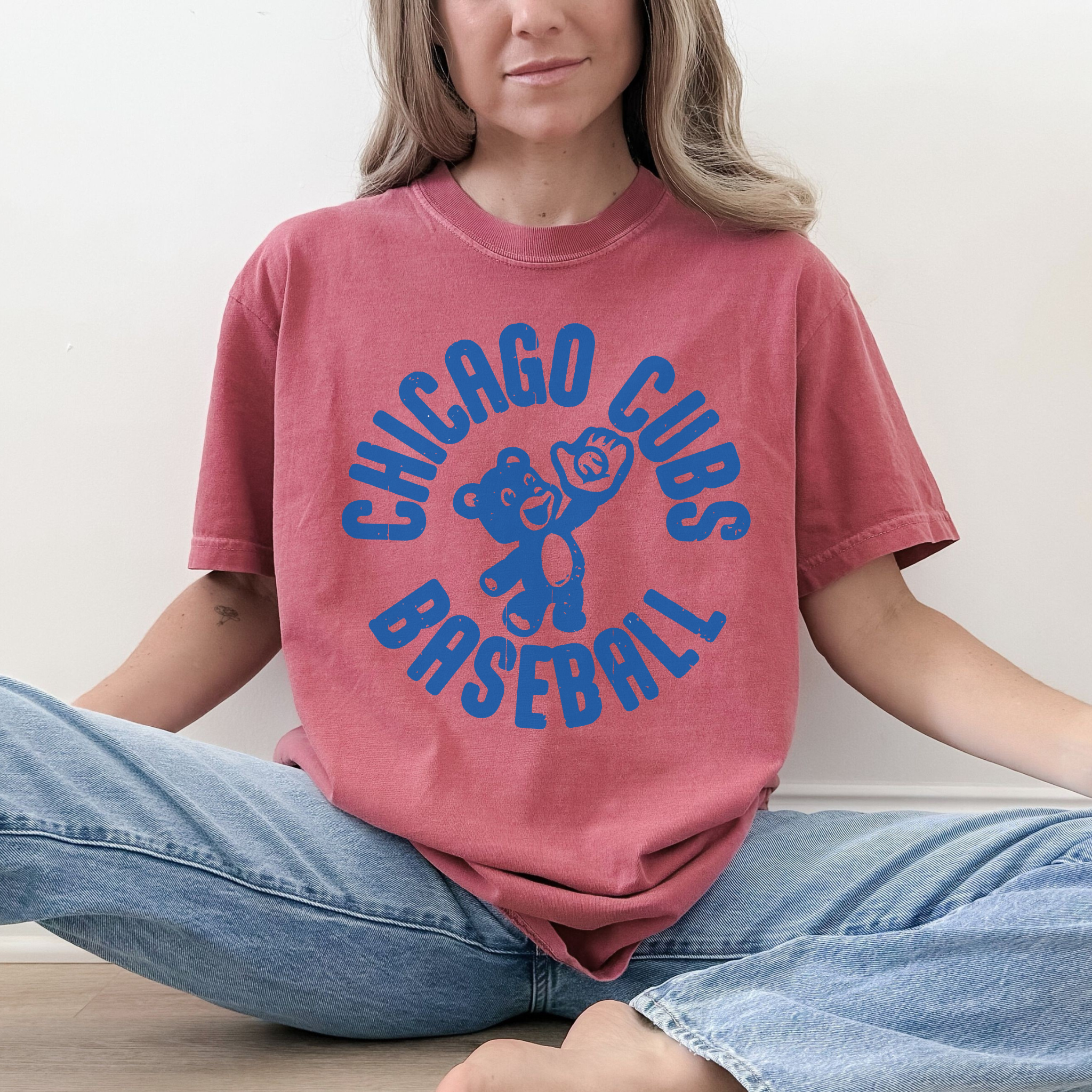 Chicago Cubs Baseball Vintage Graphic Tee – Retro Collegiate Cub Shirt