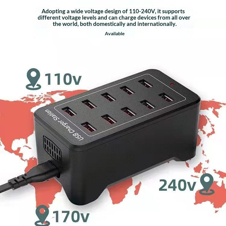 Multi-port 50W Charger With Cooling Fan