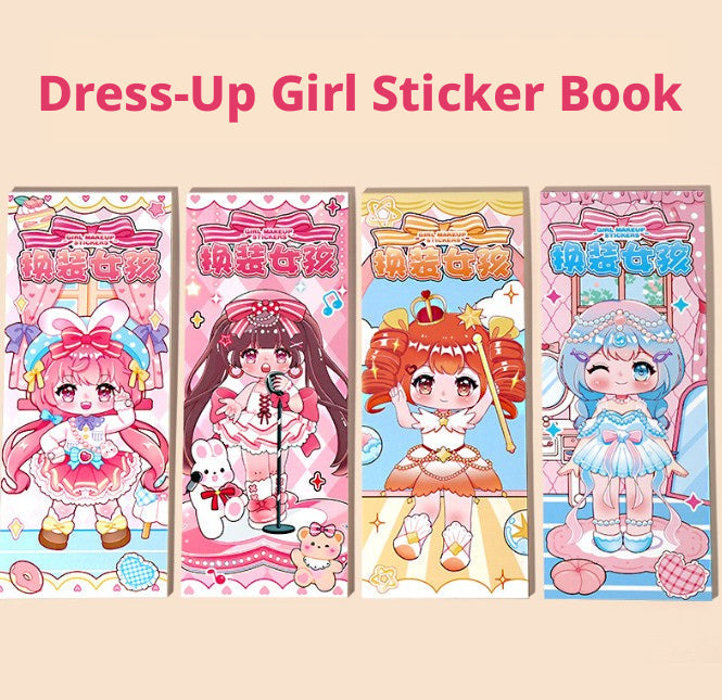Dress Girl Sticker Book-Random Pattern-Paper-1 Book