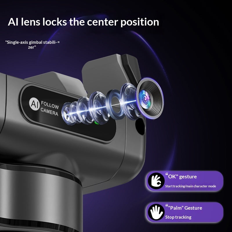 C22 Smartphone Single-Axis Stabilizer With Intelligent AI Face Tracking And Handheld Design