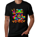 Tie-Dye Frog Peace Sign Hippie Odor-resistant T-Shirt