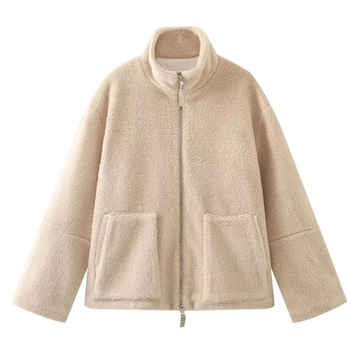 Luxe Lamb Women’s Wool Turtleneck Coat