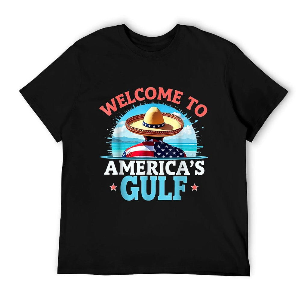 Gulf America Welcom To America's Gulf Slim-fit Cut T-Shirt