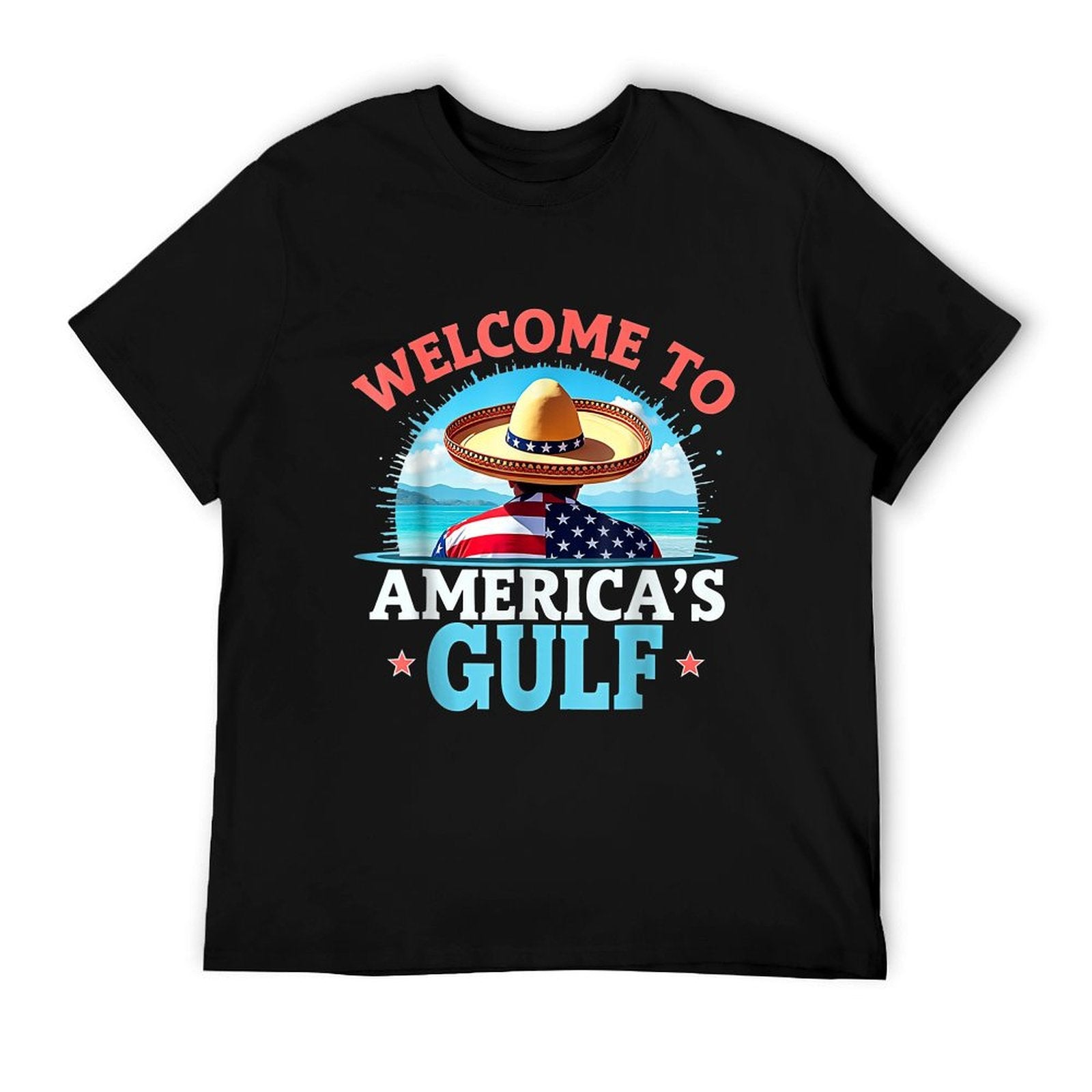 Gulf America Welcom To America's Gulf Slim-fit Cut T-Shirt