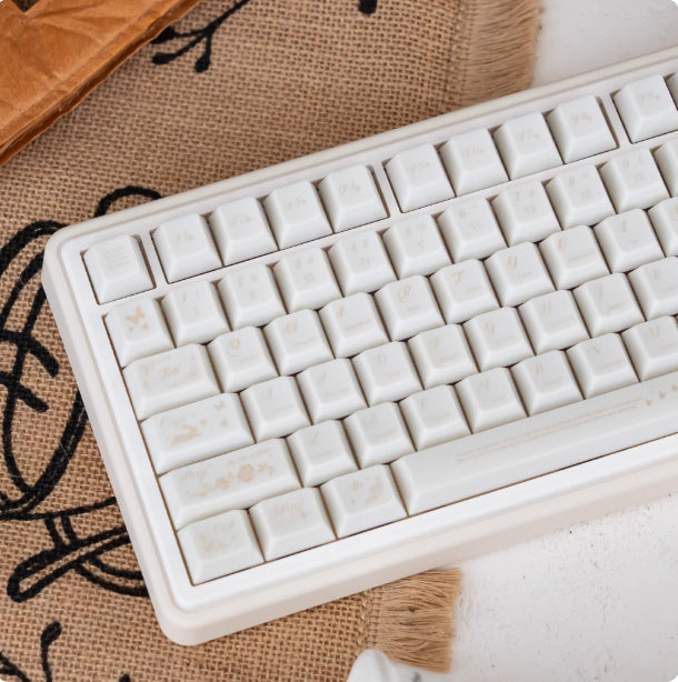 Real-time Mechanical Keyboard Keycaps In Off-white PC Material With UV Coating