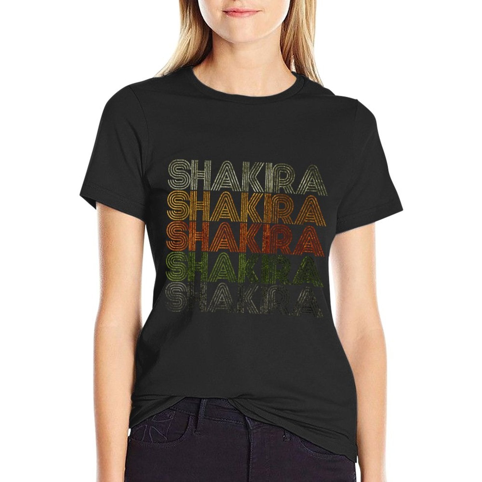 Love Heart Shakira GrungeVintage Style Black Shakira Soft T-Shirt