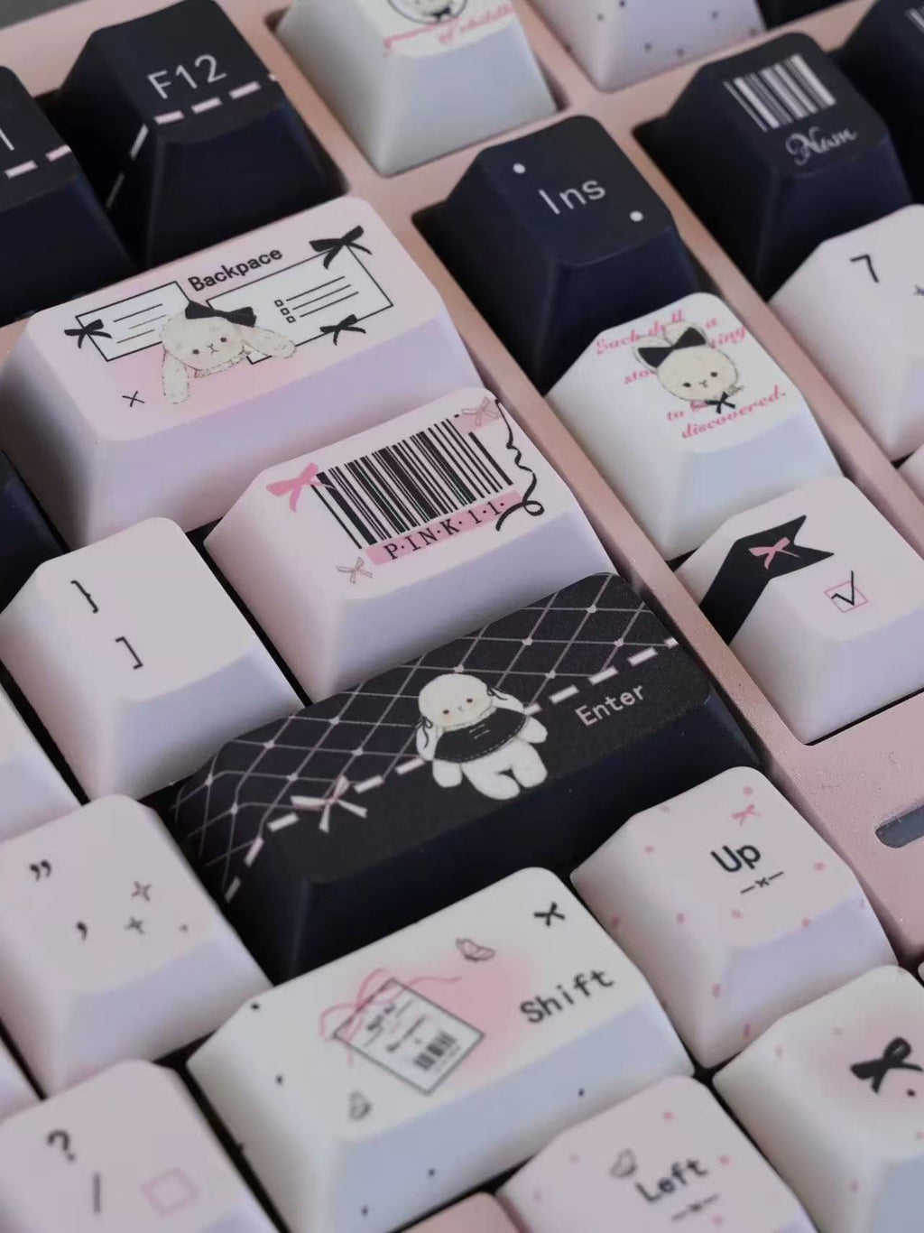 Original-height PBT Keycaps Featuring The Cuaicai Rabbit Design