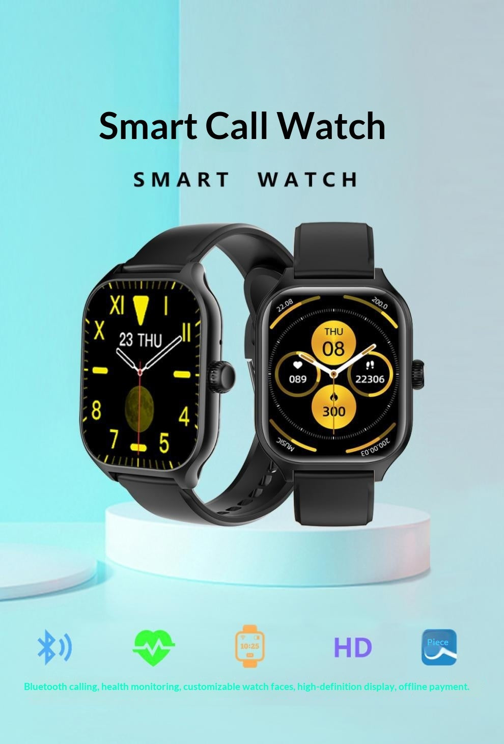 High-end Business Electronic Watch Multi-function Smart Watch Waterproof Bluetooth Call Offline Payment Sports Bracelet