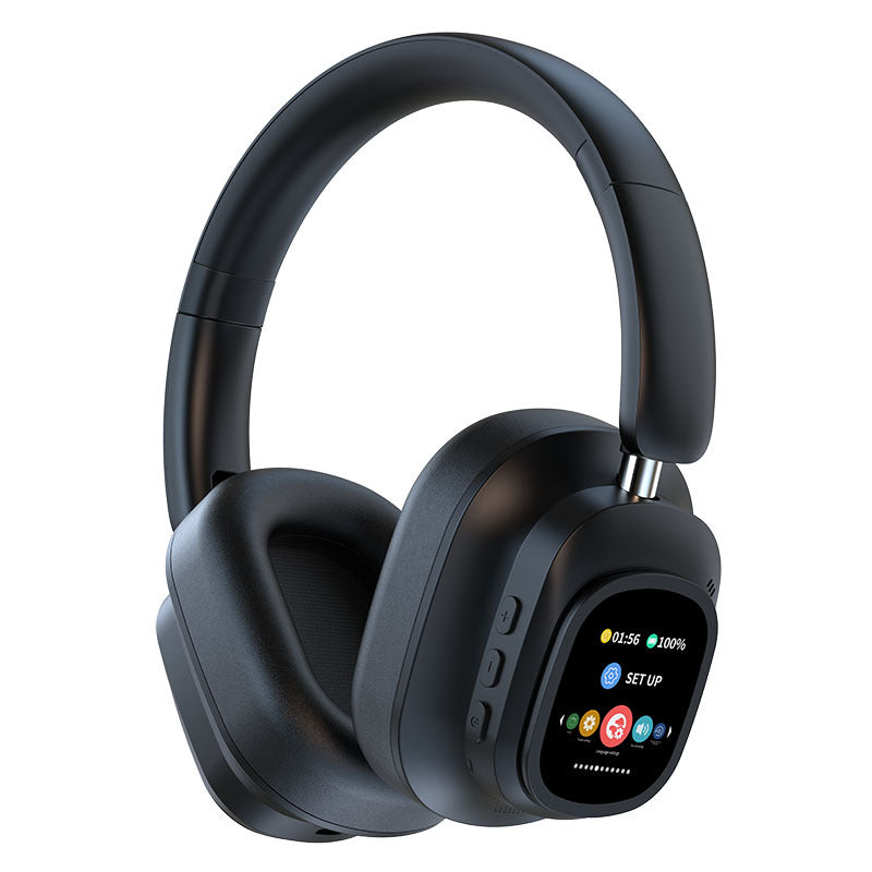 Over-ear Wireless Bluetooth Headphones With ANC Noise Cancellation And A Built-in Display Ideal For Workouts