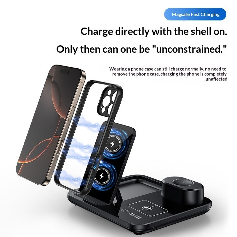 All-in-One Desktop Electric Lift Stand With Universal Wireless Charging