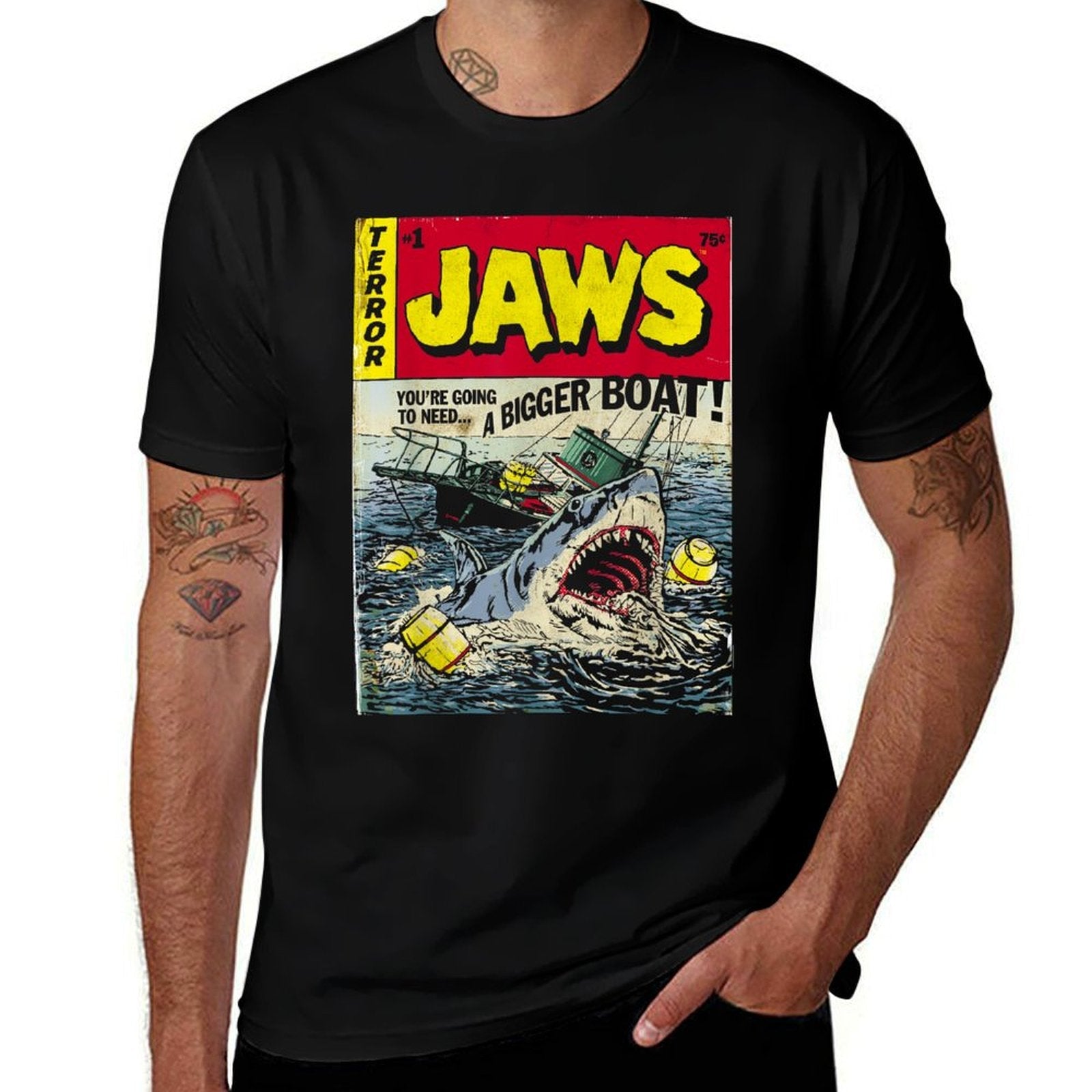 Jaws Pulp Attack Comic Cover Breathable T-Shirt