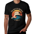 Gulf Of US America Vintage Sunset Flag Retro 2025 Durable T-Shirt