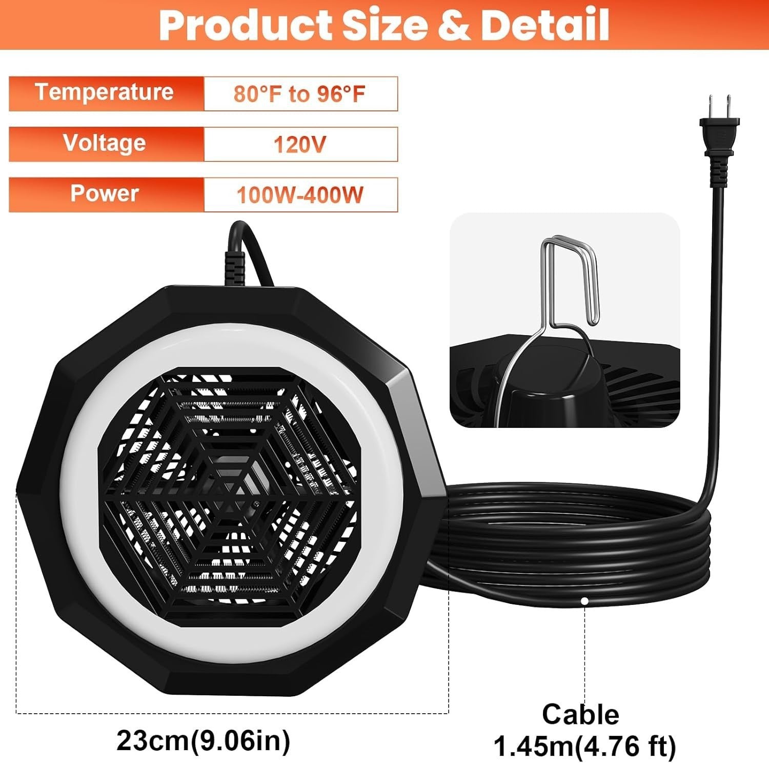 High-Power Warm Light Heating Lamp For Chickens Ducks Geese Cats And Dogs Veterinary Constant-Temperature Heating Lamp