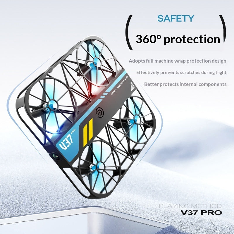 Cross-border V37 Grid Full-Protection Pocket Mini Drone