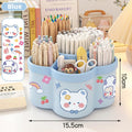 Rotating pen holder-with sticker-Sky blue-1 piece