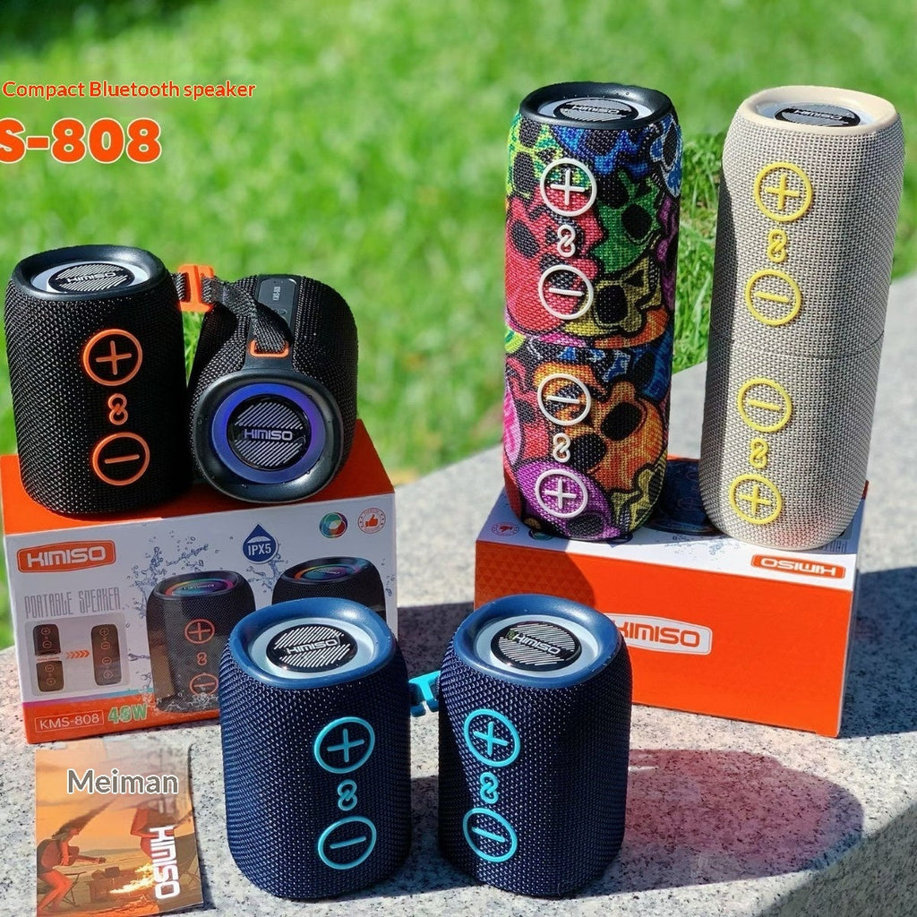 Two-in-one Split-unit Audio System Detachable Cylindrical Bluetooth Speaker With Dazzling Colorful Subwoofer
