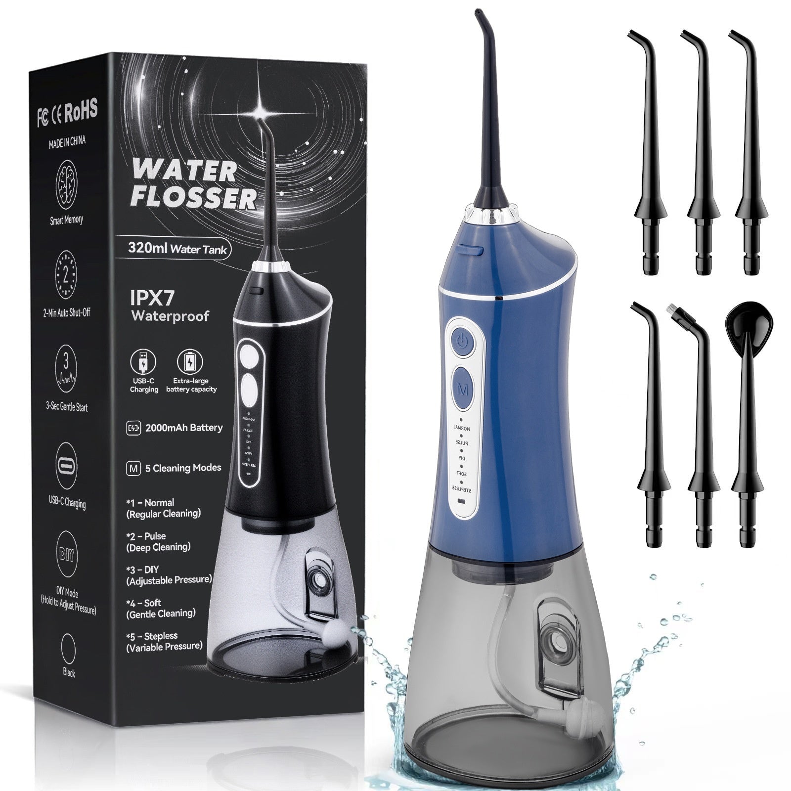 Portable Handheld Smart Electric Water Flosser For Deep Cleaning And Oral Care