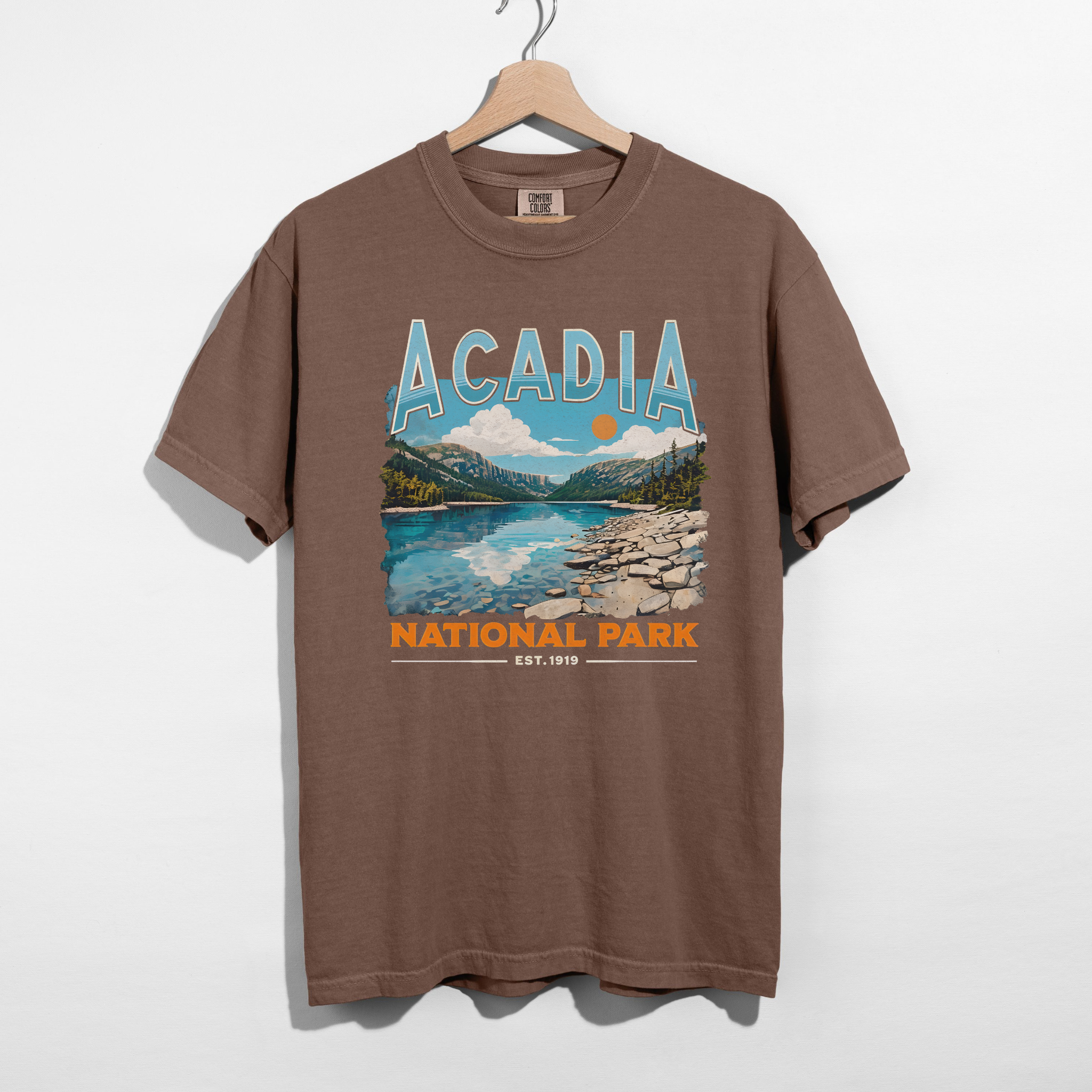 Acadia National Park Vintage Graphic Tee – Retro Maine Travel Shirt