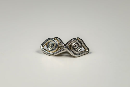 "Eye See" Small Evil Eye Earrings in Sterling Silver