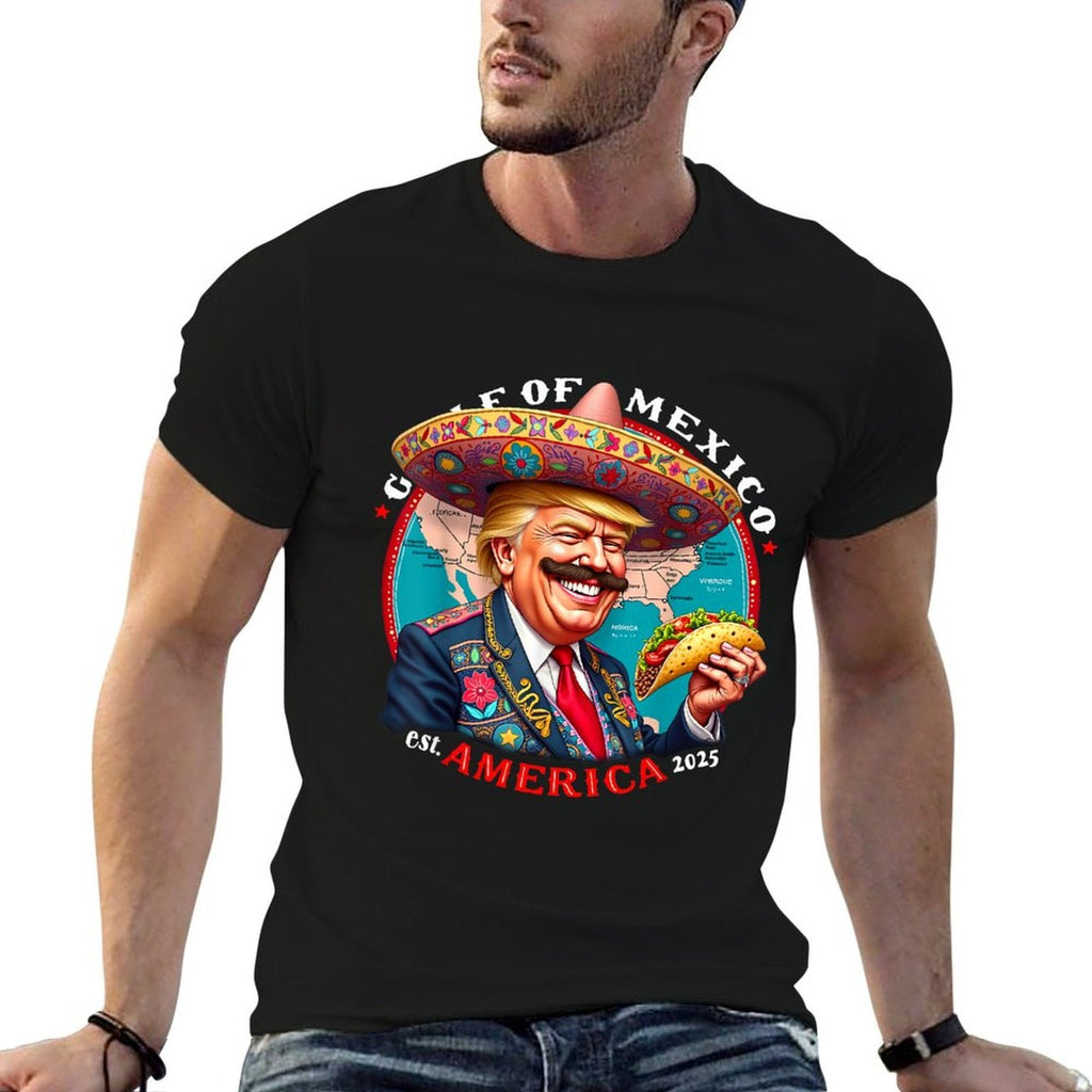 Retro Gulf Of US America 2025 American Flag Gulf Mexico Summer-ready Fabric T-Shirt
