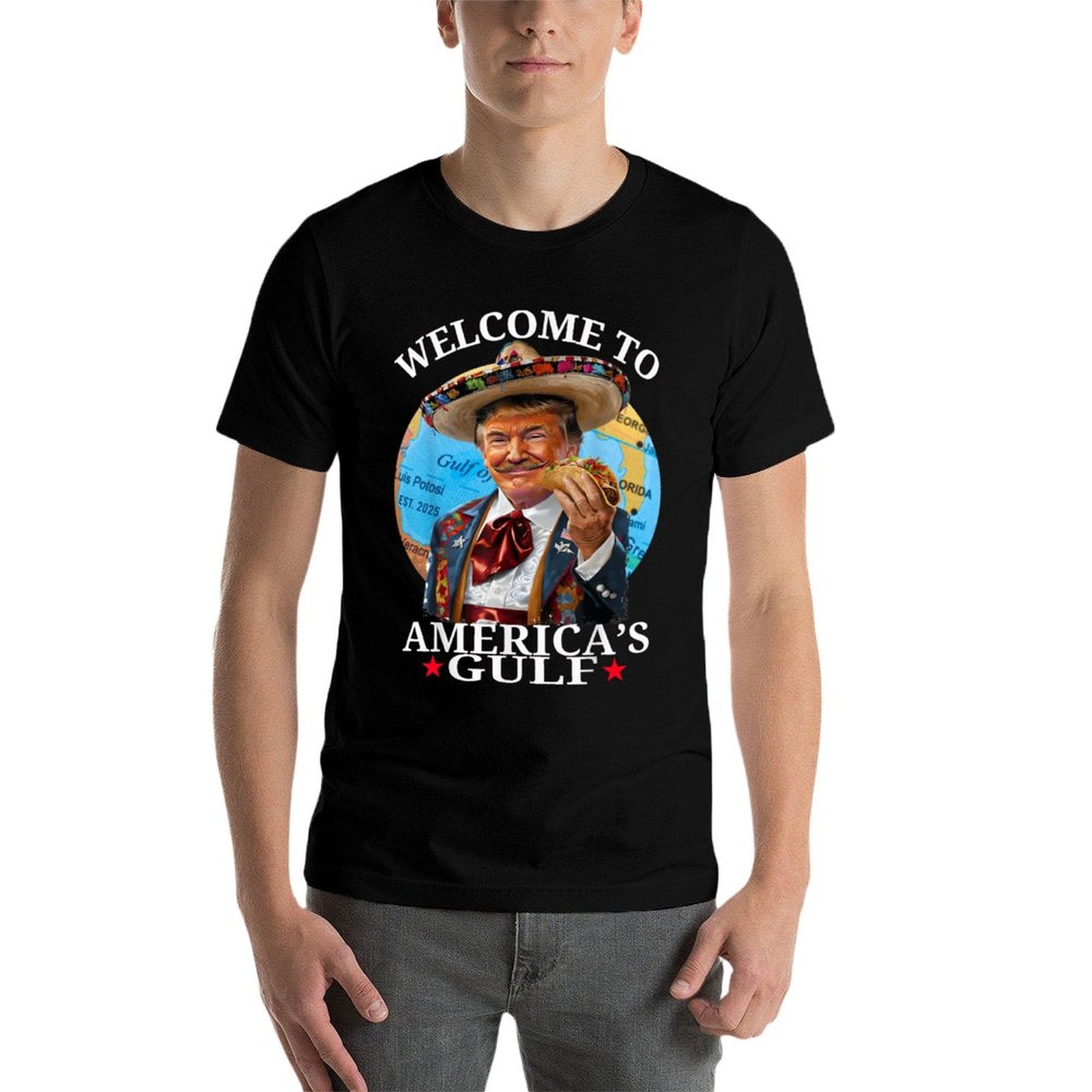 Funny Trump America's Gulf Est 2025 Trump Merchandise Versatile T-Shirt