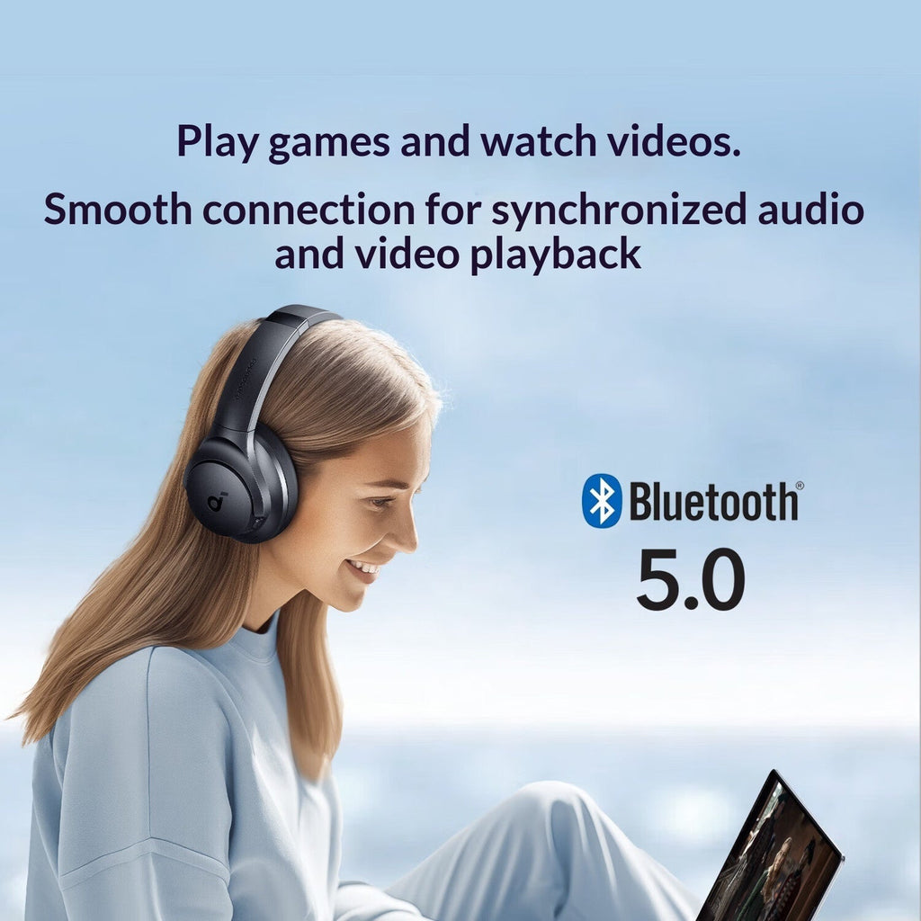 Soundcore Over-Ear Wireless Bluetooth Headphones With 60-Hour Battery Life