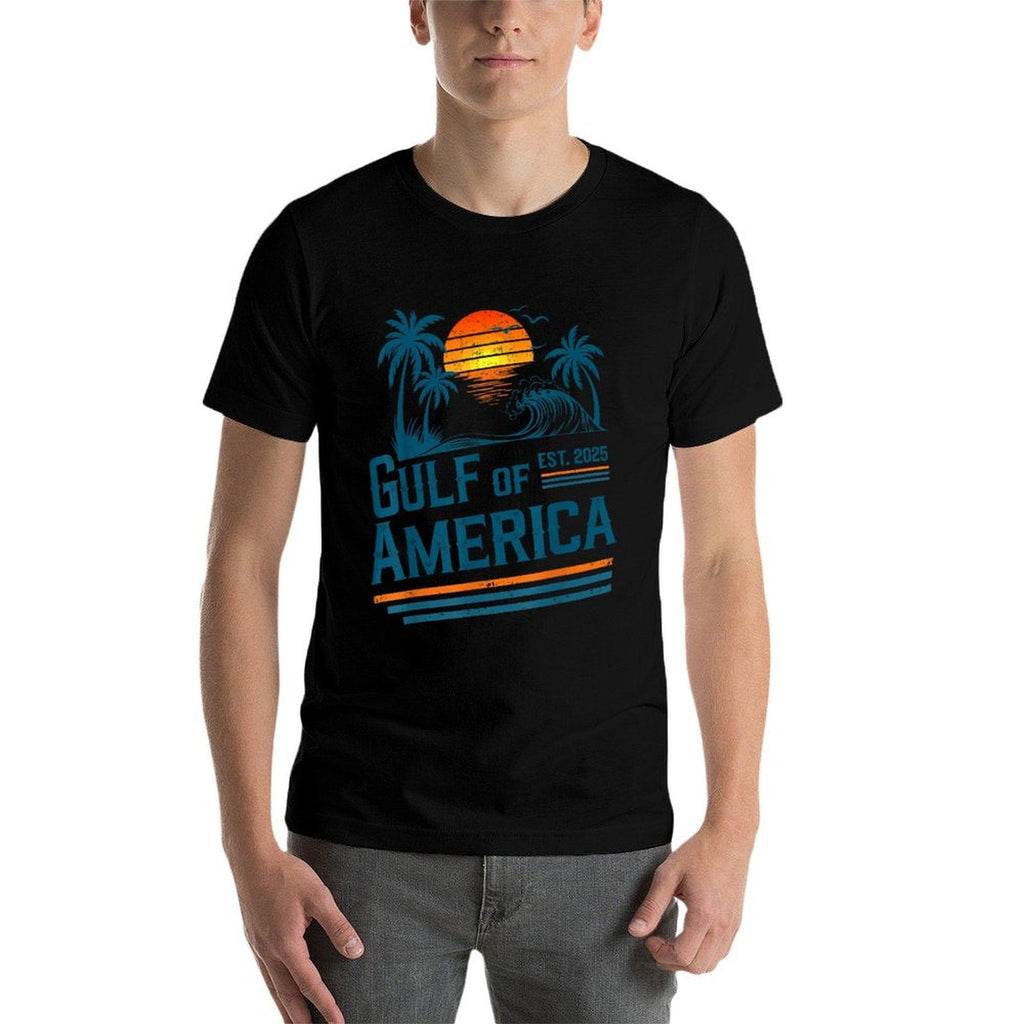 Retro Vintage Gulf Of US America 2025 American Gifts Easy-care T-Shirt