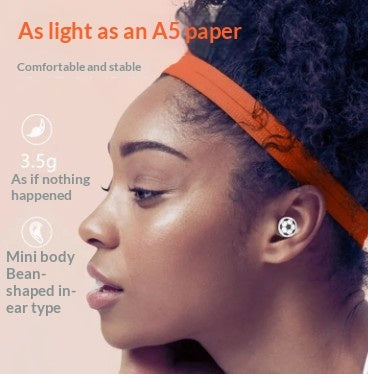 Wireless Bluetooth Sports Mini Invisible Noise-Reducing In-Ear Headphones
