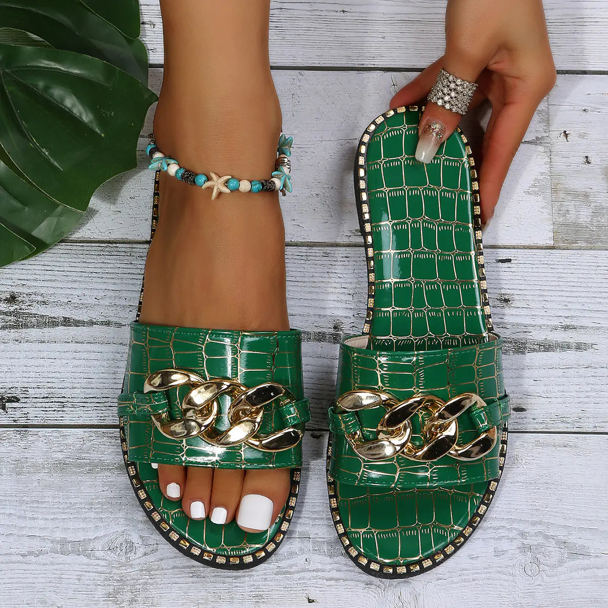 Plus Size Women's Fashion Flat Sandals