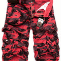 Mens Relaxed Fit Cotton Cargo Shorts  Summer Style