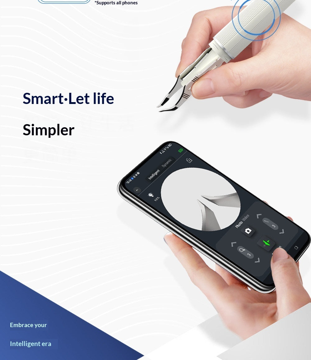 Smart Microscopic Wireless Visual Tweezers For Eyebrow Shaping And Splinter Removal