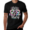 School Field Day Tie Dye Field Day Teachers Kids Ribbed Collar T-Shirt
