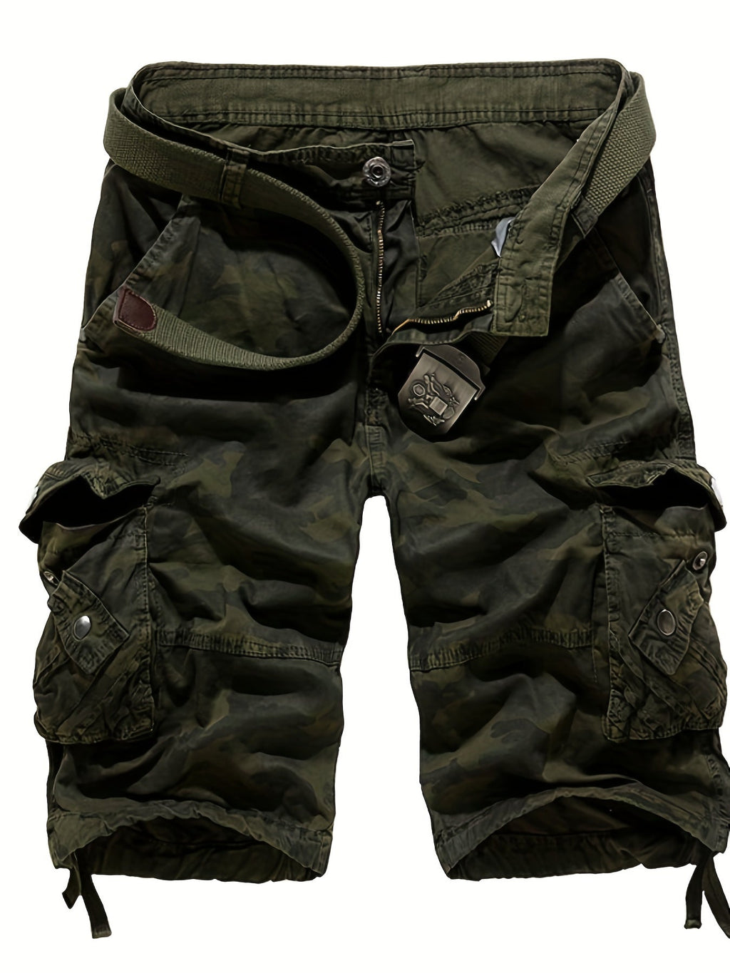 Mens Relaxed Fit Cotton Cargo Shorts  Summer Style