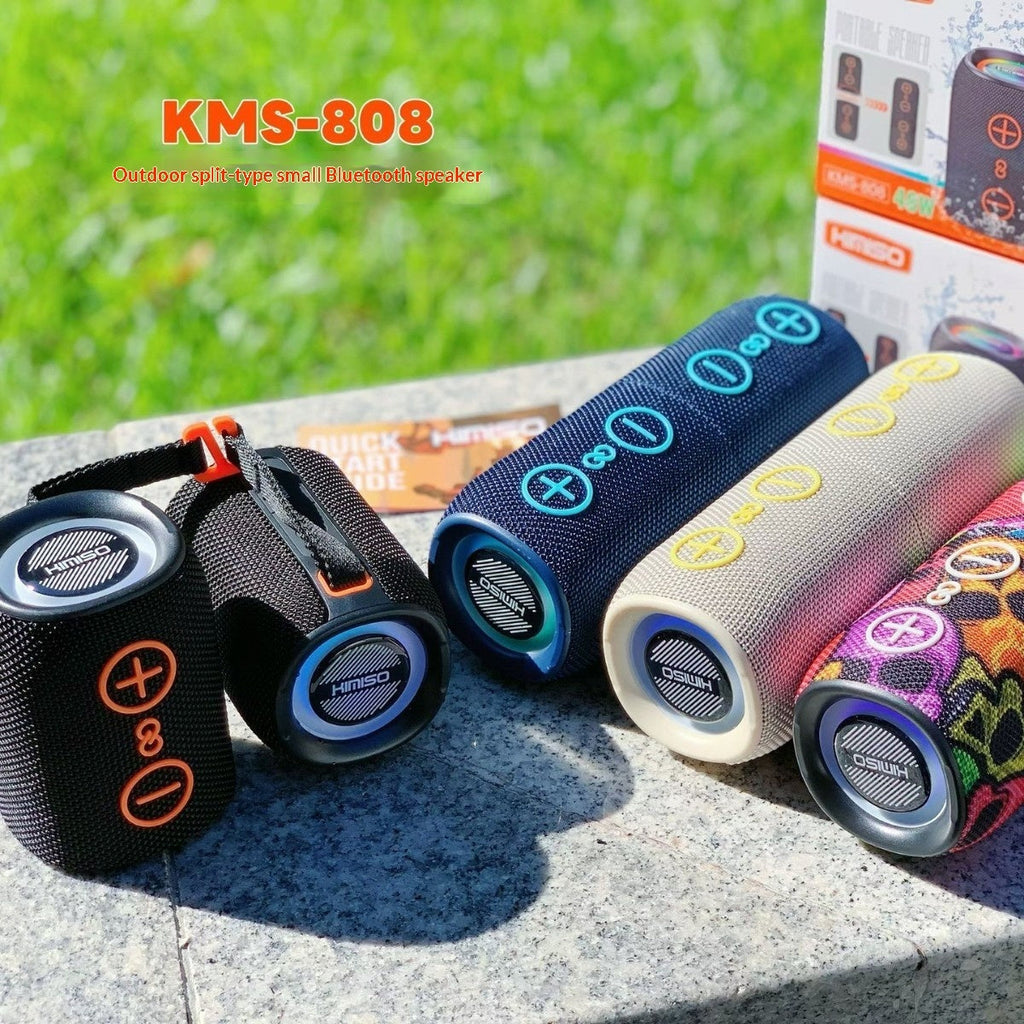 Two-in-one Split-unit Audio System Detachable Cylindrical Bluetooth Speaker With Dazzling Colorful Subwoofer