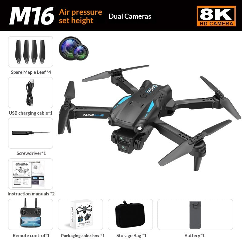 New M16 Drone For Aerial Photography 8K HD Extra-Long Flight Time